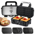 3-in-1 waffle Maker, Sandwich maker and Grill plates with Removable Plates