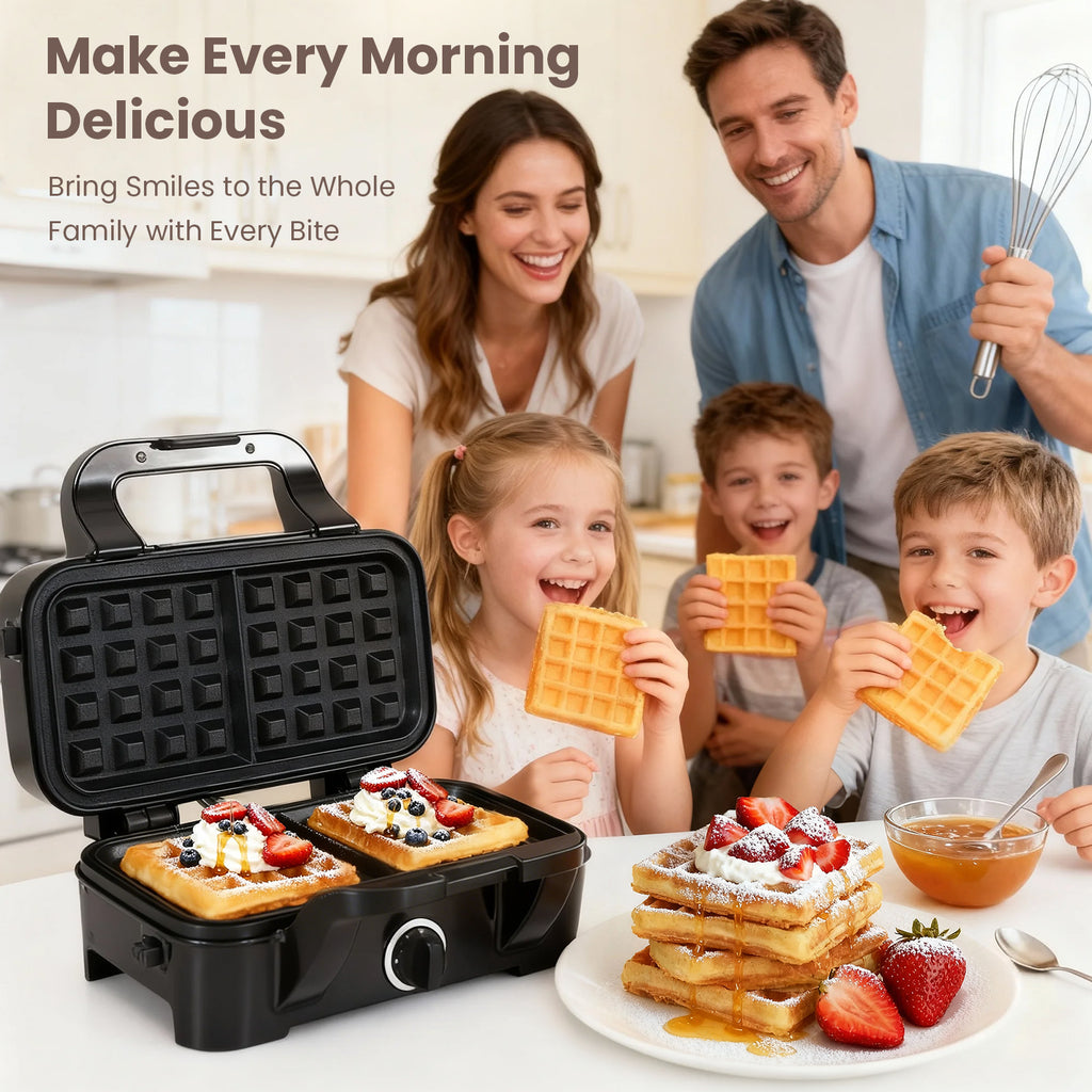 3-in-1 waffle Maker, Sandwich maker and Grill plates with Removable Plates